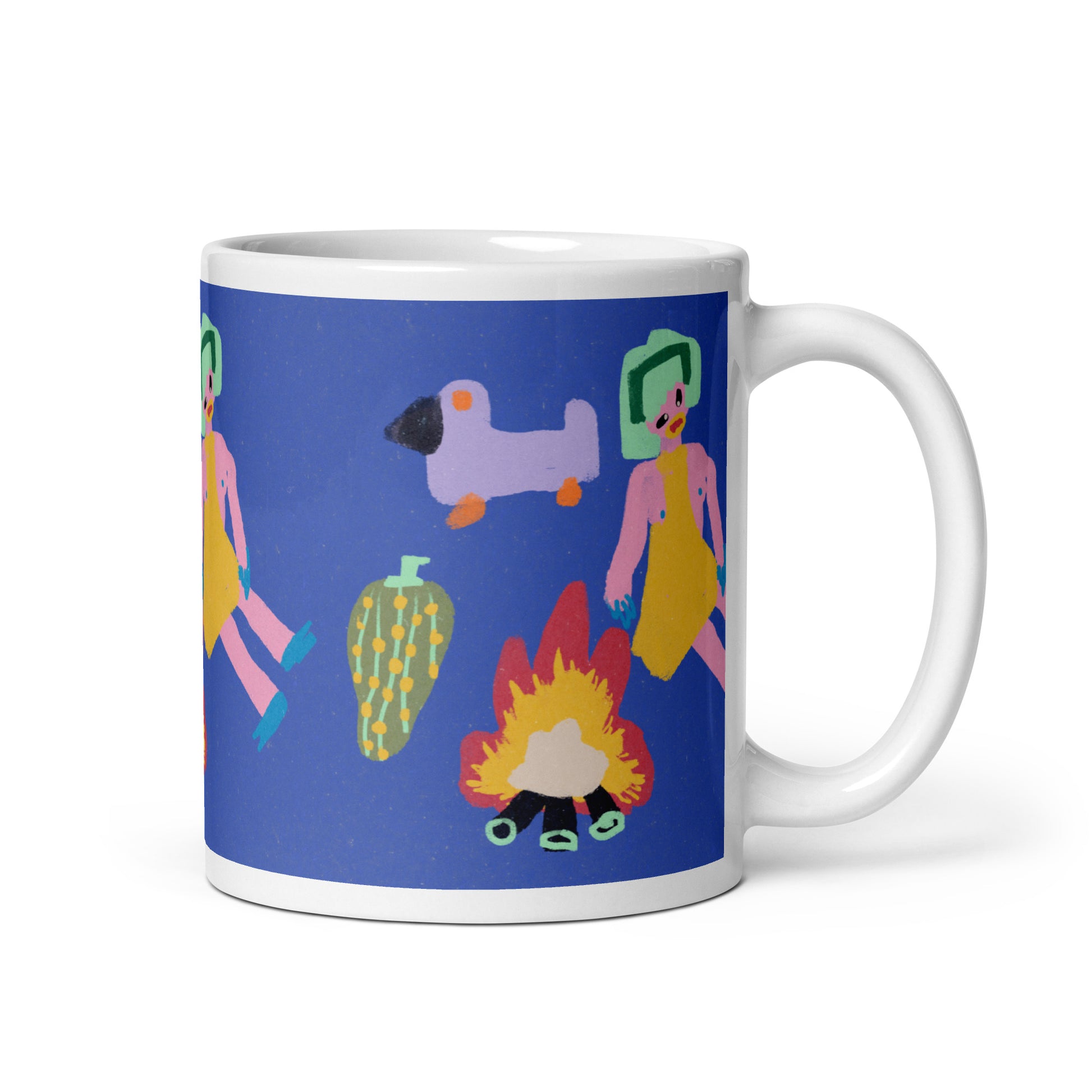 mug with cute drawing