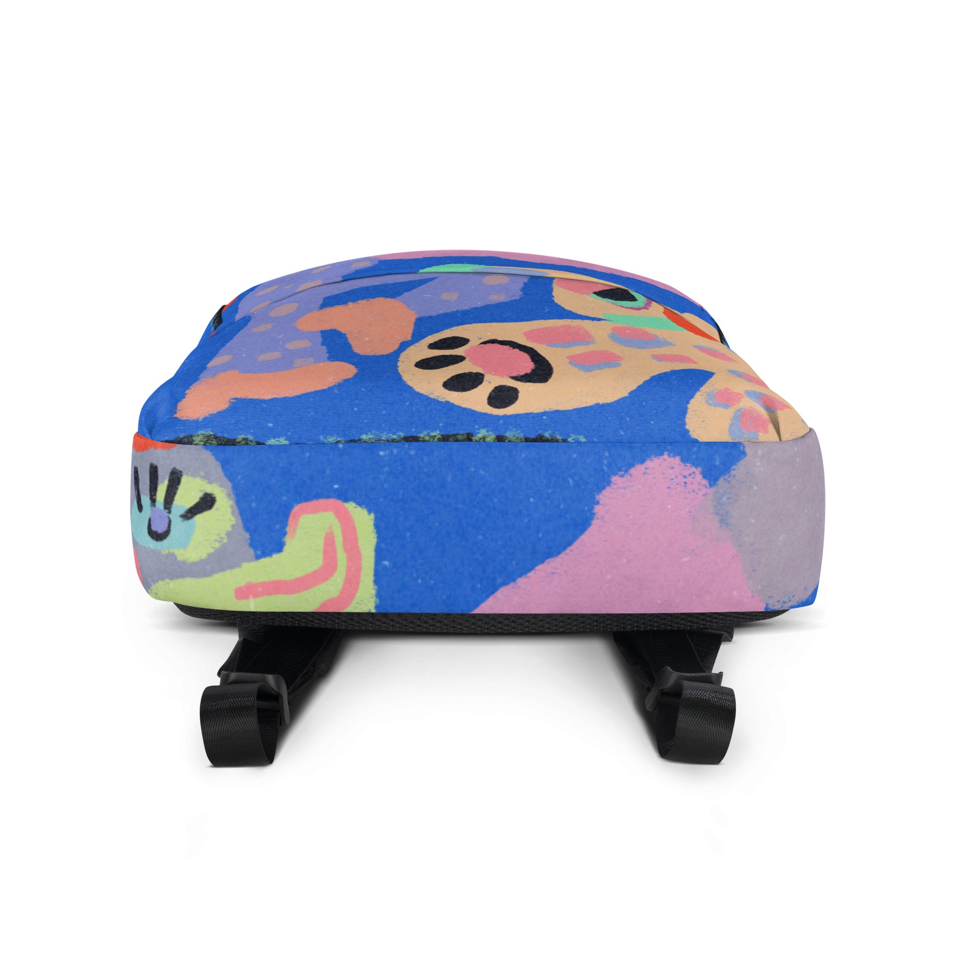 Playful rabbit-themed backpack with laptop pocket and water-resistant fabric