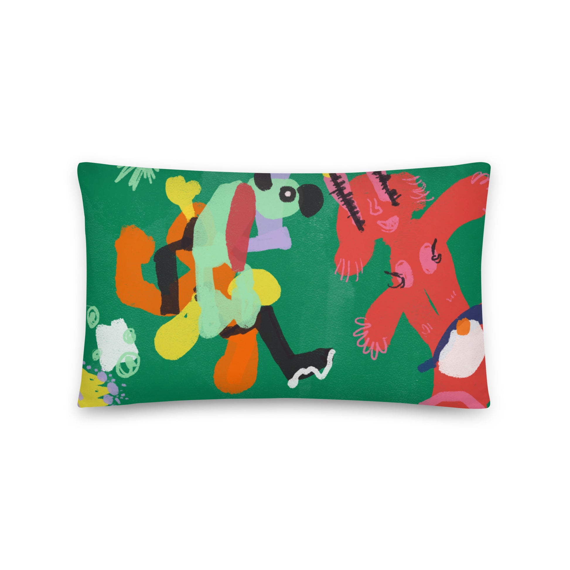 Comfy and eye-catching accent pillow with a vibrant, quirky animal design, perfect for adding personality to any room or for relaxing naps.