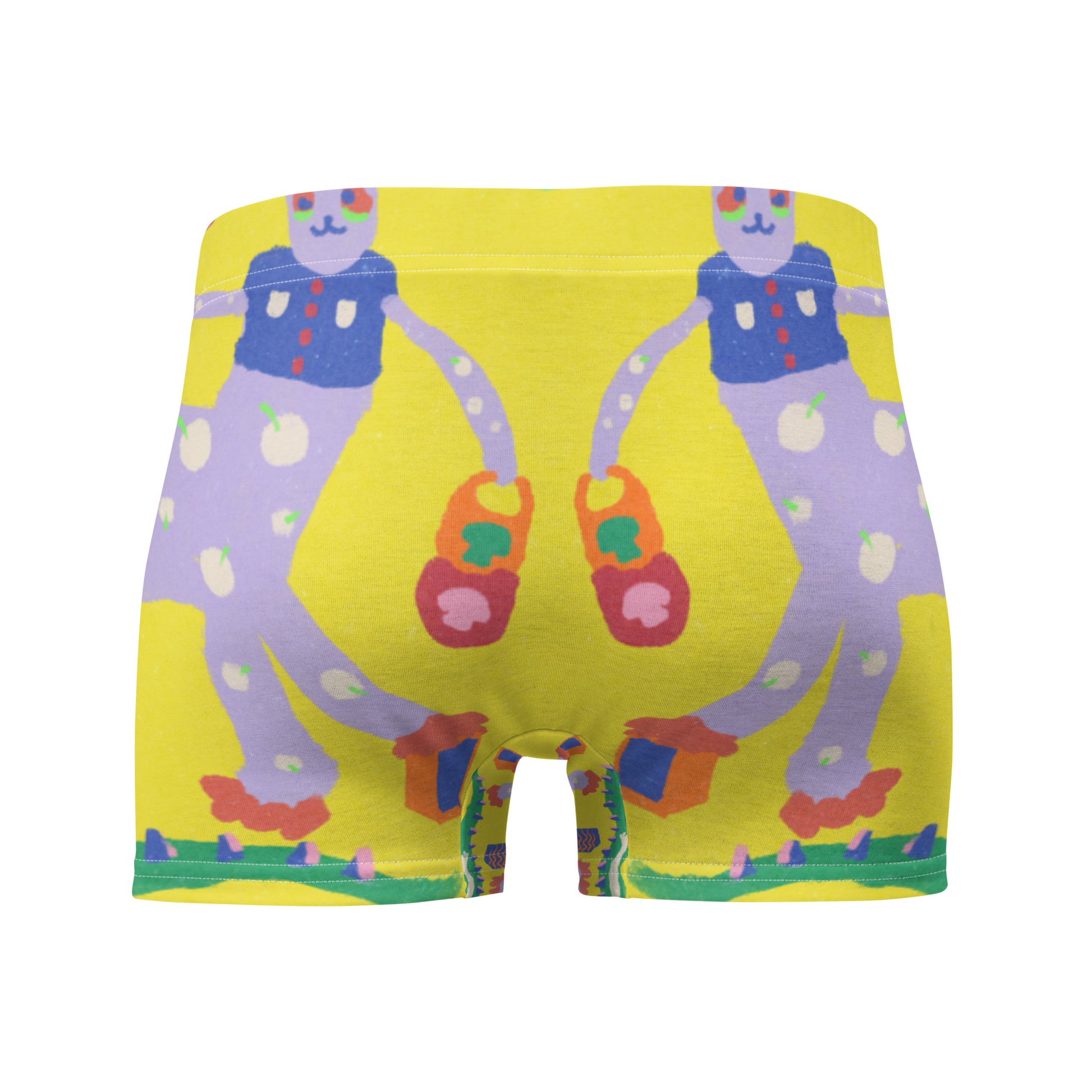 Funny colorful boxer featuring Yellow Burnout design