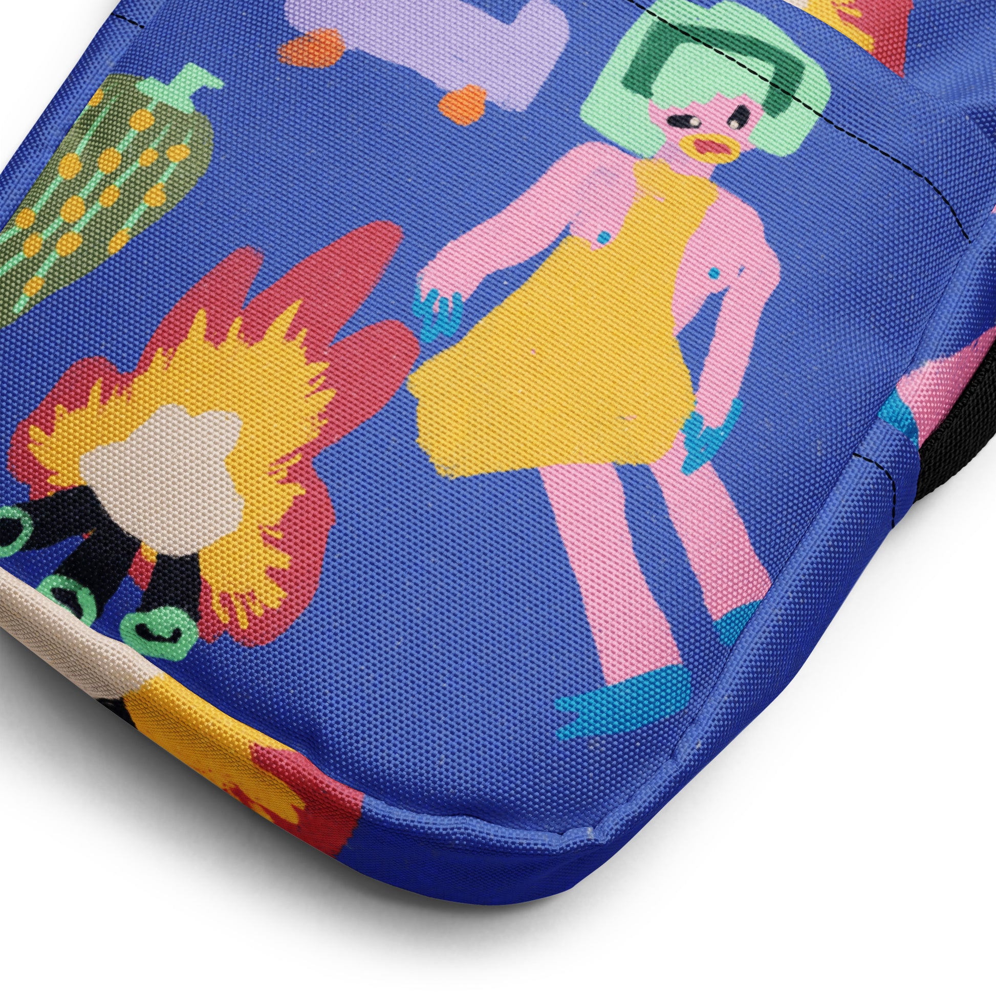 cute Utility crossbody bag featured artwork Midnight Camping