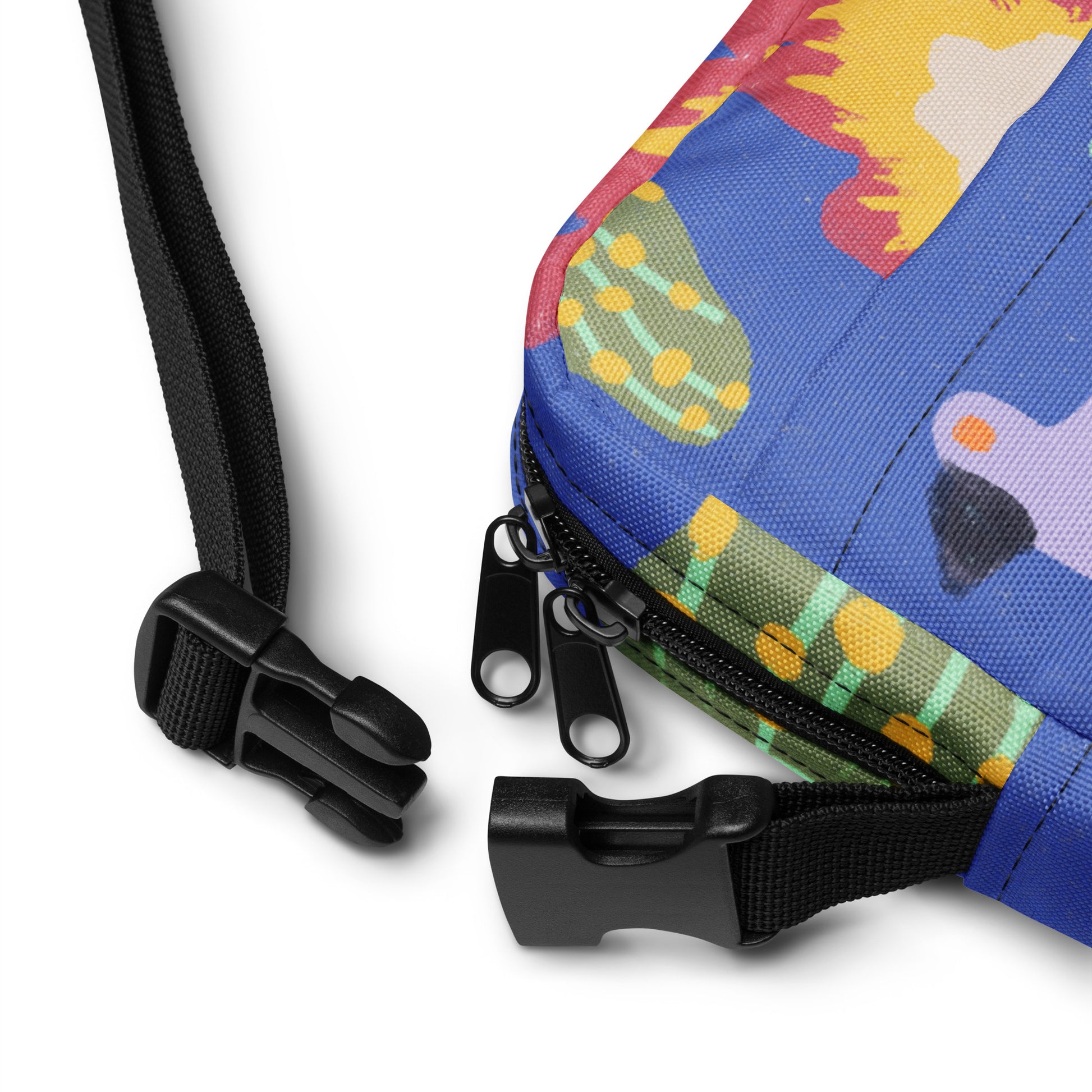 cute Utility crossbody bag featured artwork Midnight Camping