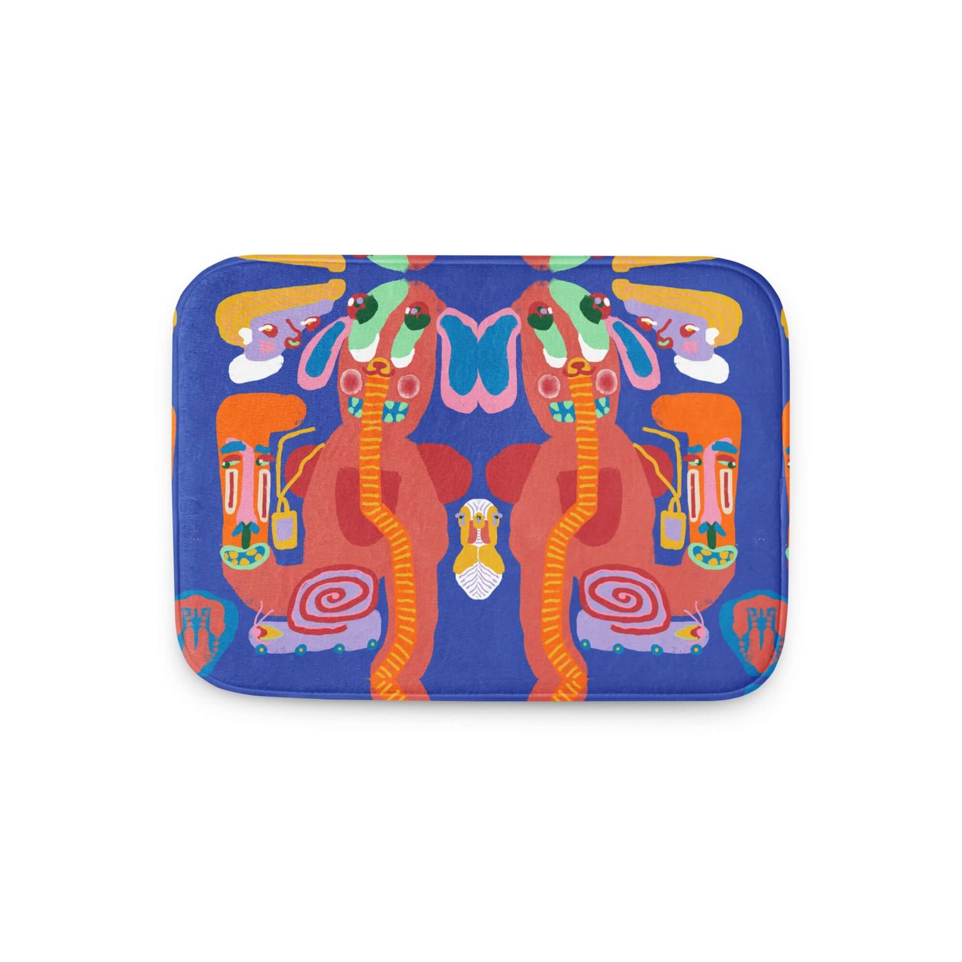 Plush "Kick You Out" memory foam bath mat featuring an edgy, expressive design, providing soft comfort and a non-slip backing for your bathroom.
