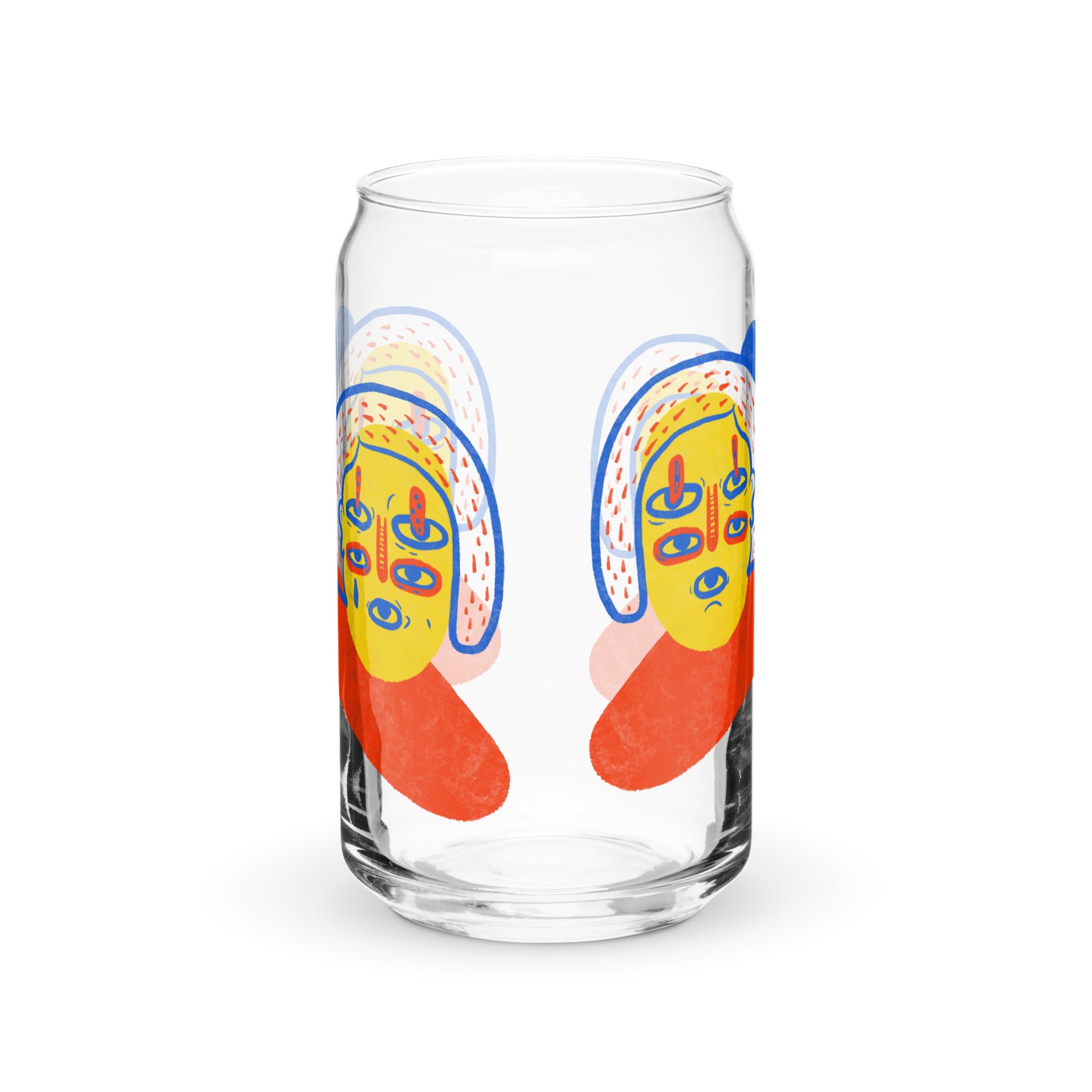 Feminist can glass with minimalistic women-support-women design