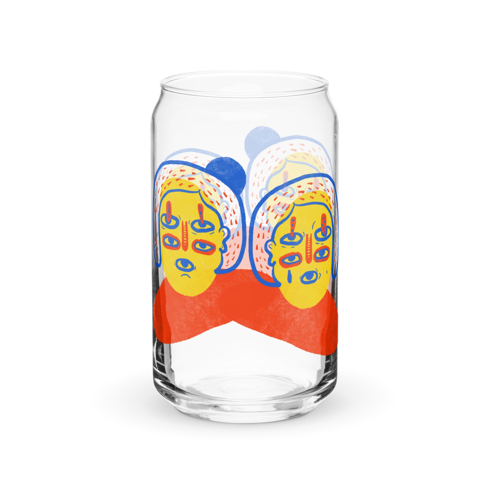 Feminist can glass with minimalistic women-support-women design