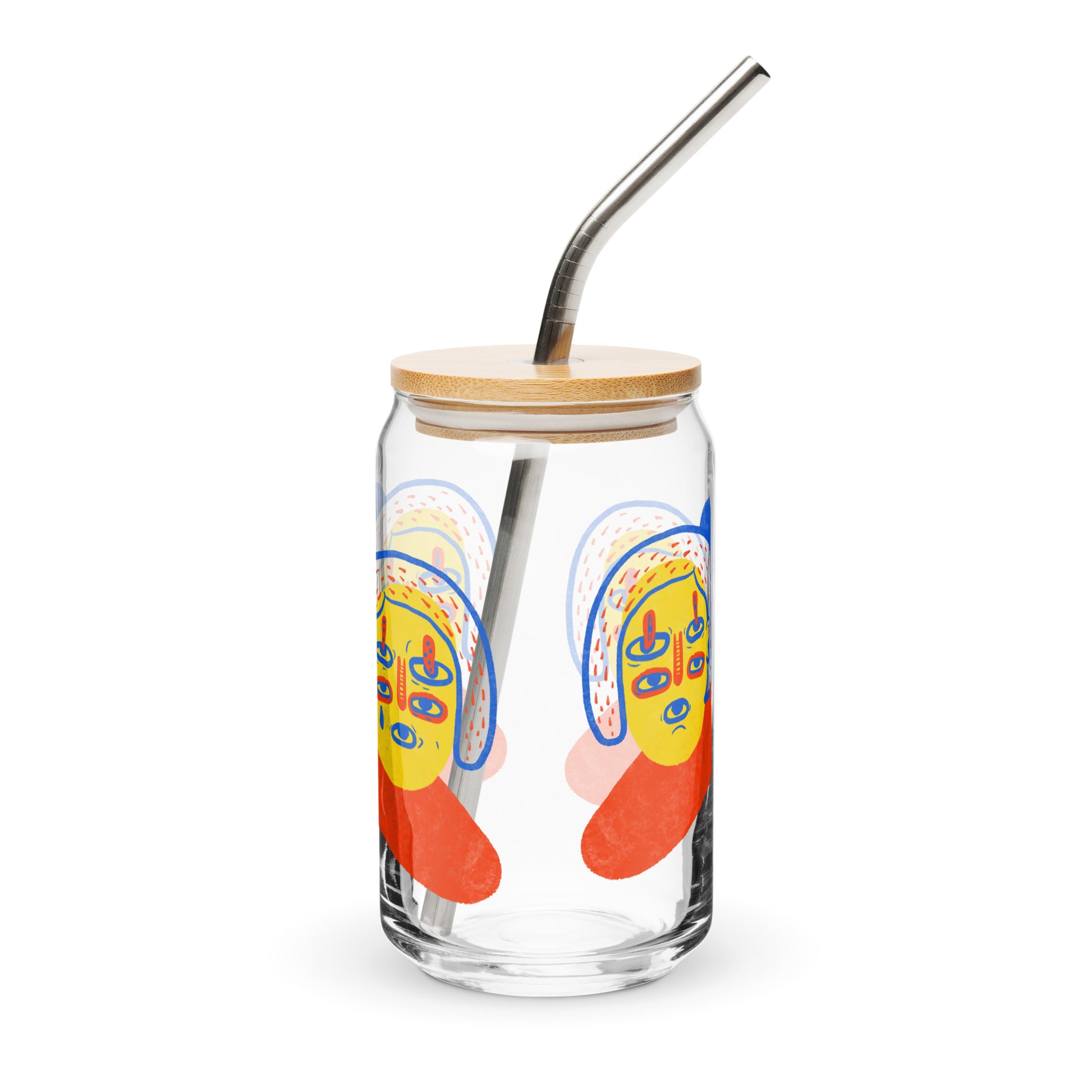 Feminist can glass with minimalistic women-support-women design