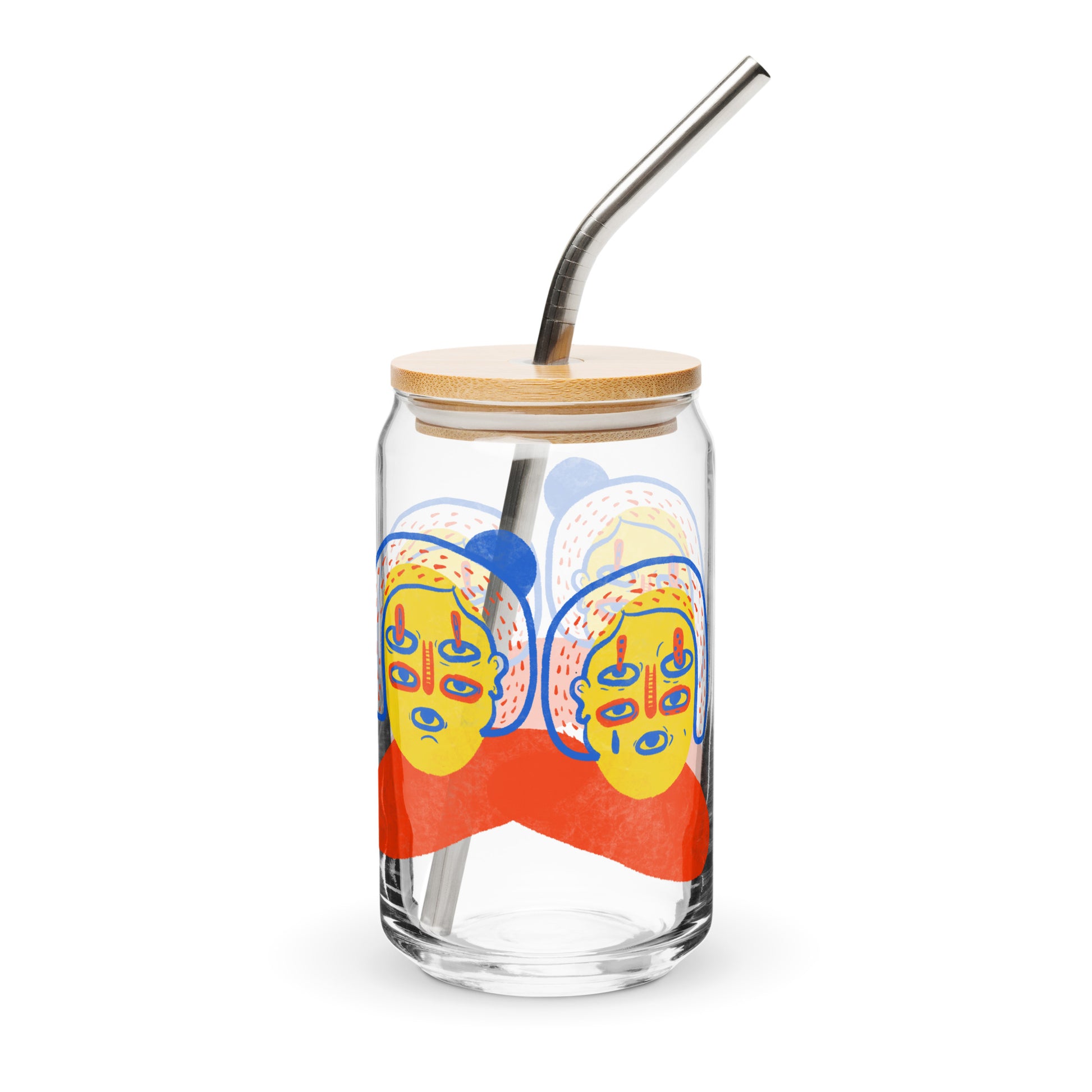 Feminist can glass with minimalistic women-support-women design