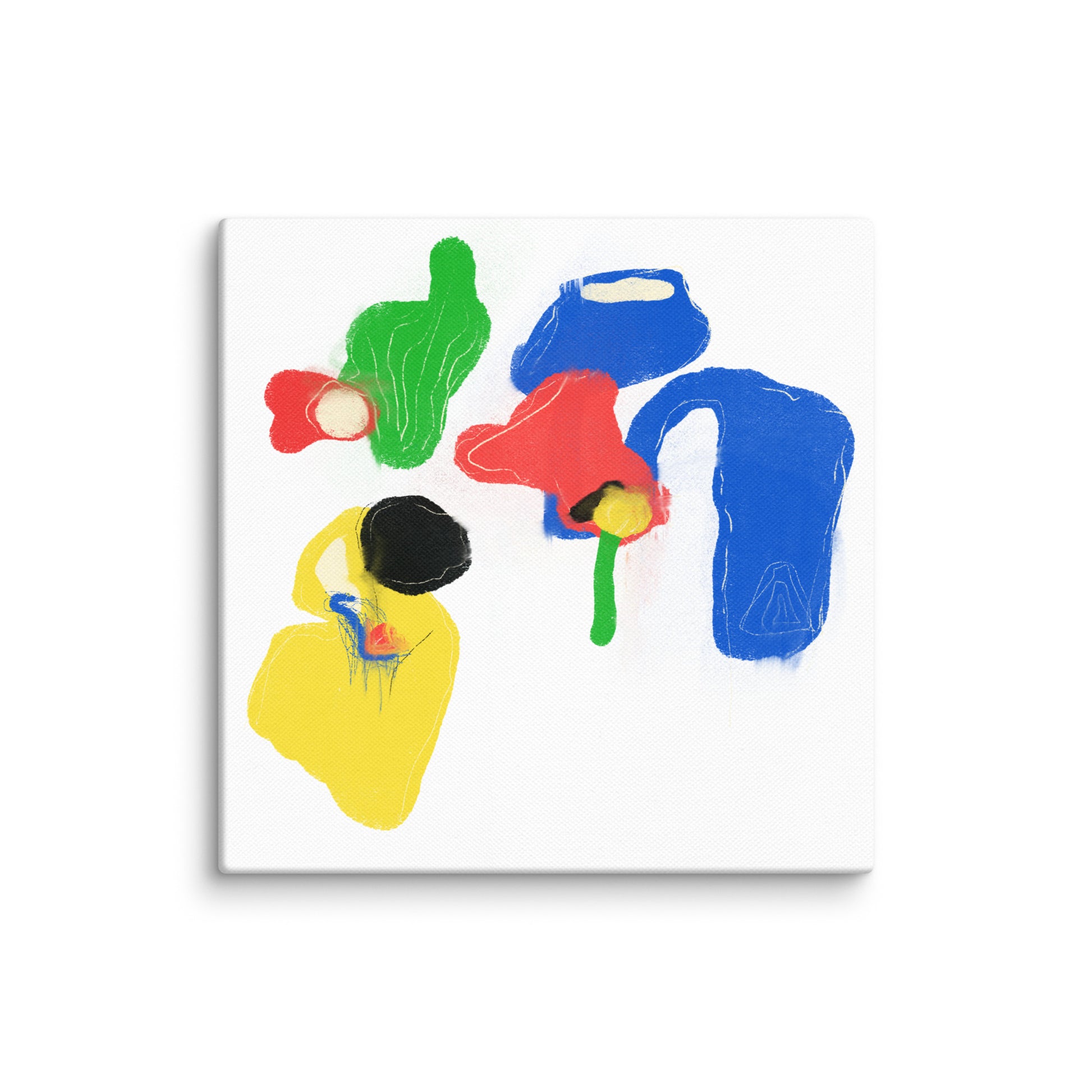 Canvas print featuring bright, abstract color-block artwork from the ‘Untitled Steps’ series