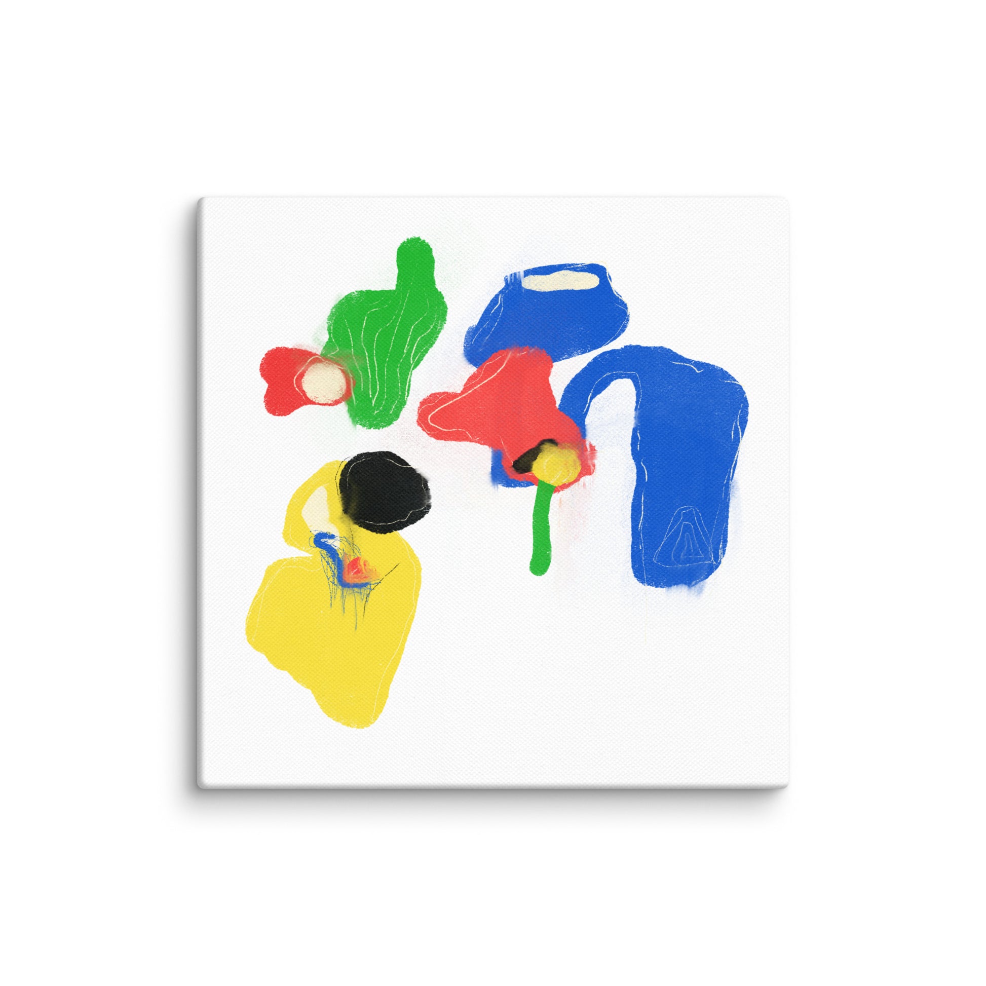 Canvas print featuring bright, abstract color-block artwork from the ‘Untitled Steps’ 