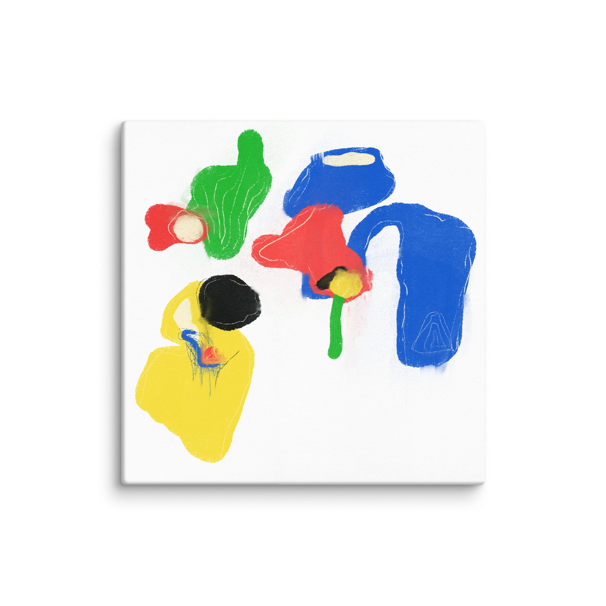 Canvas print featuring bright, abstract color-block artwork from the ‘Untitled Steps’ 