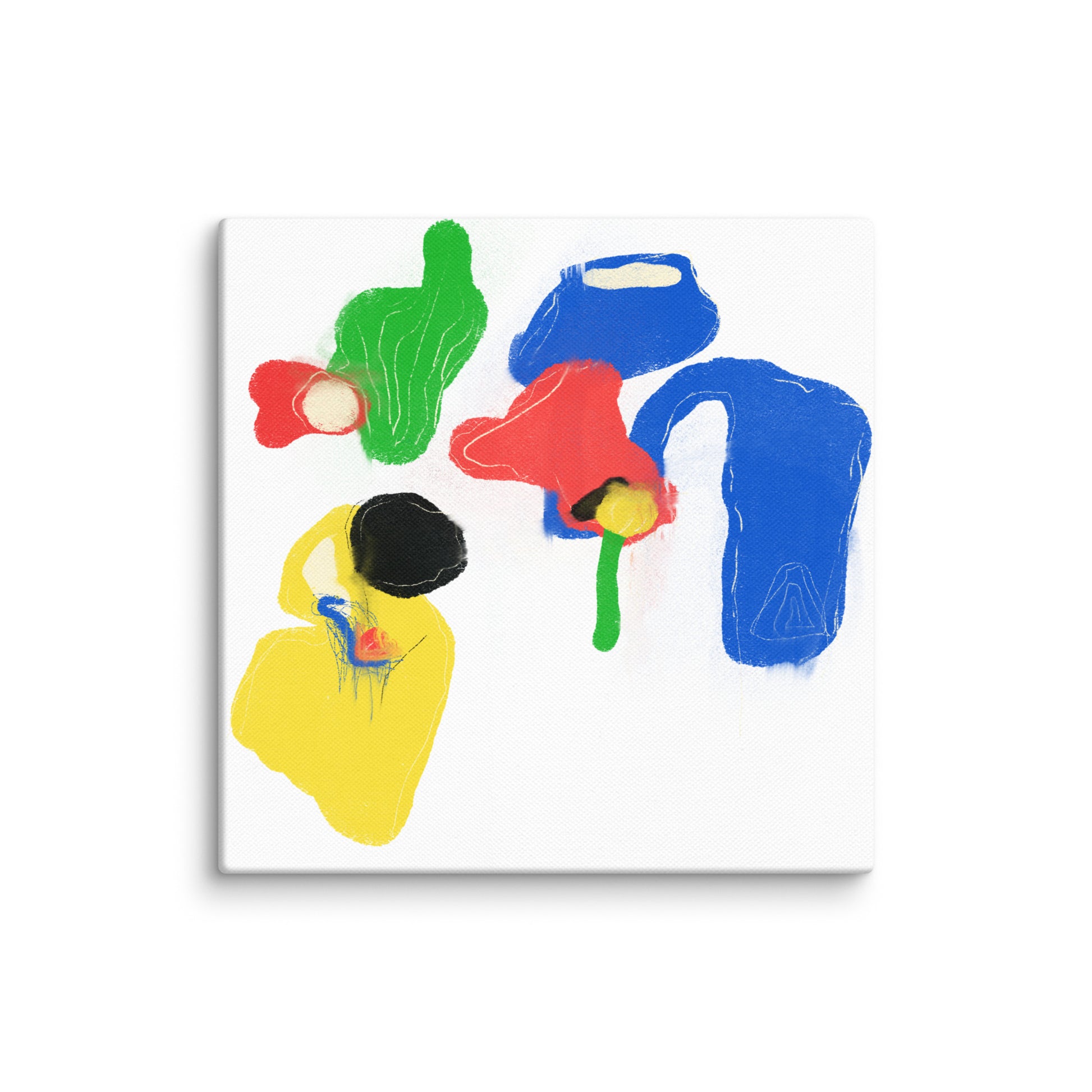 Canvas print featuring bright, abstract color-block artwork from the ‘Untitled Steps’ 