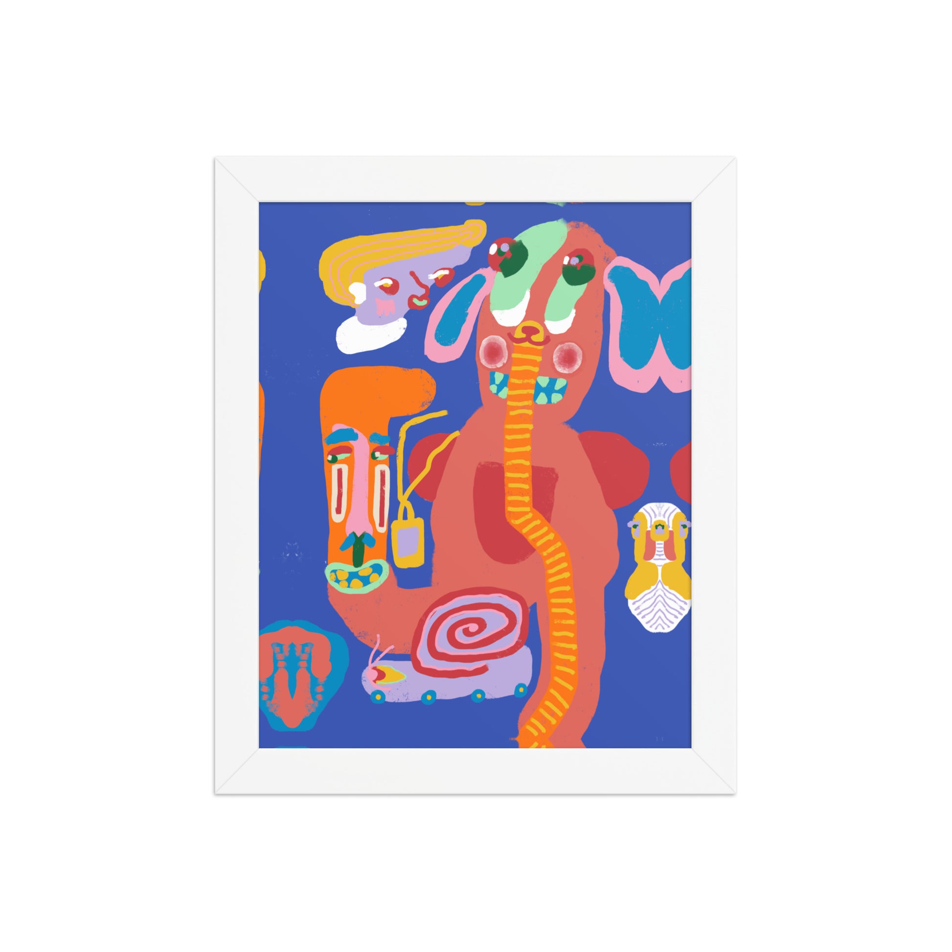 High-quality "Kick You Out" framed poster, designed to bring energetic art and style to living rooms or studios, with a sleek black frame.