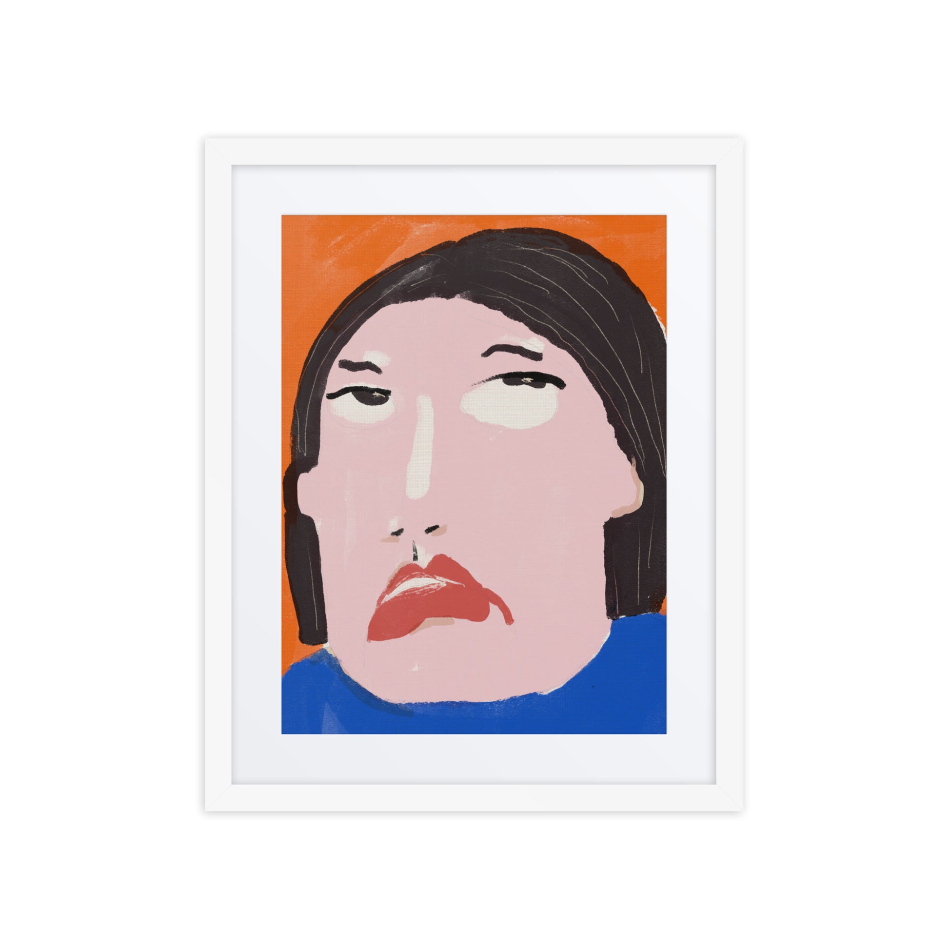 Poster print of quirky ‘Nah’ drawing in bold sketchy style