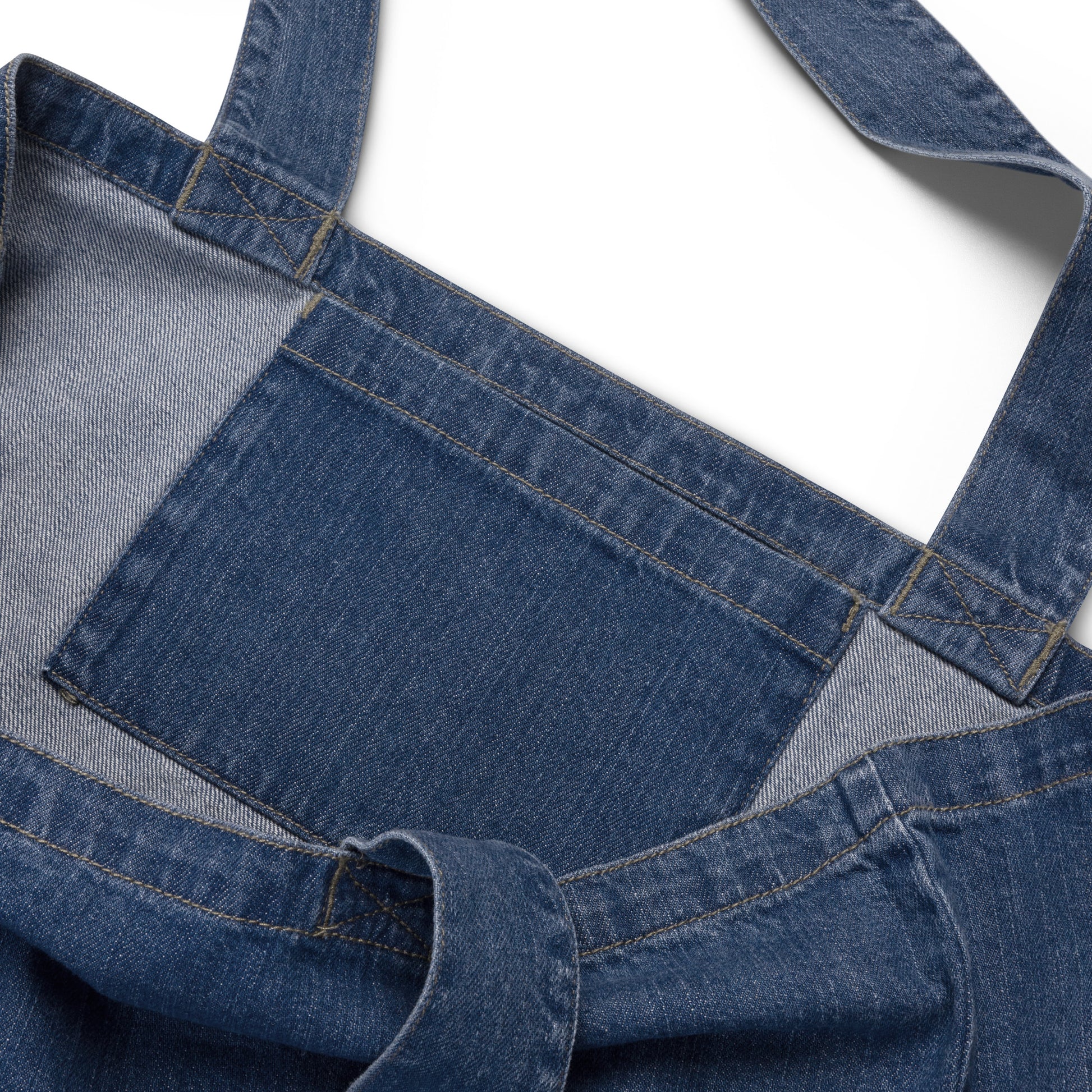 Organic denim tote bag featuring "Women United" artwork, durable and strong for carrying up to 30 lbs.
