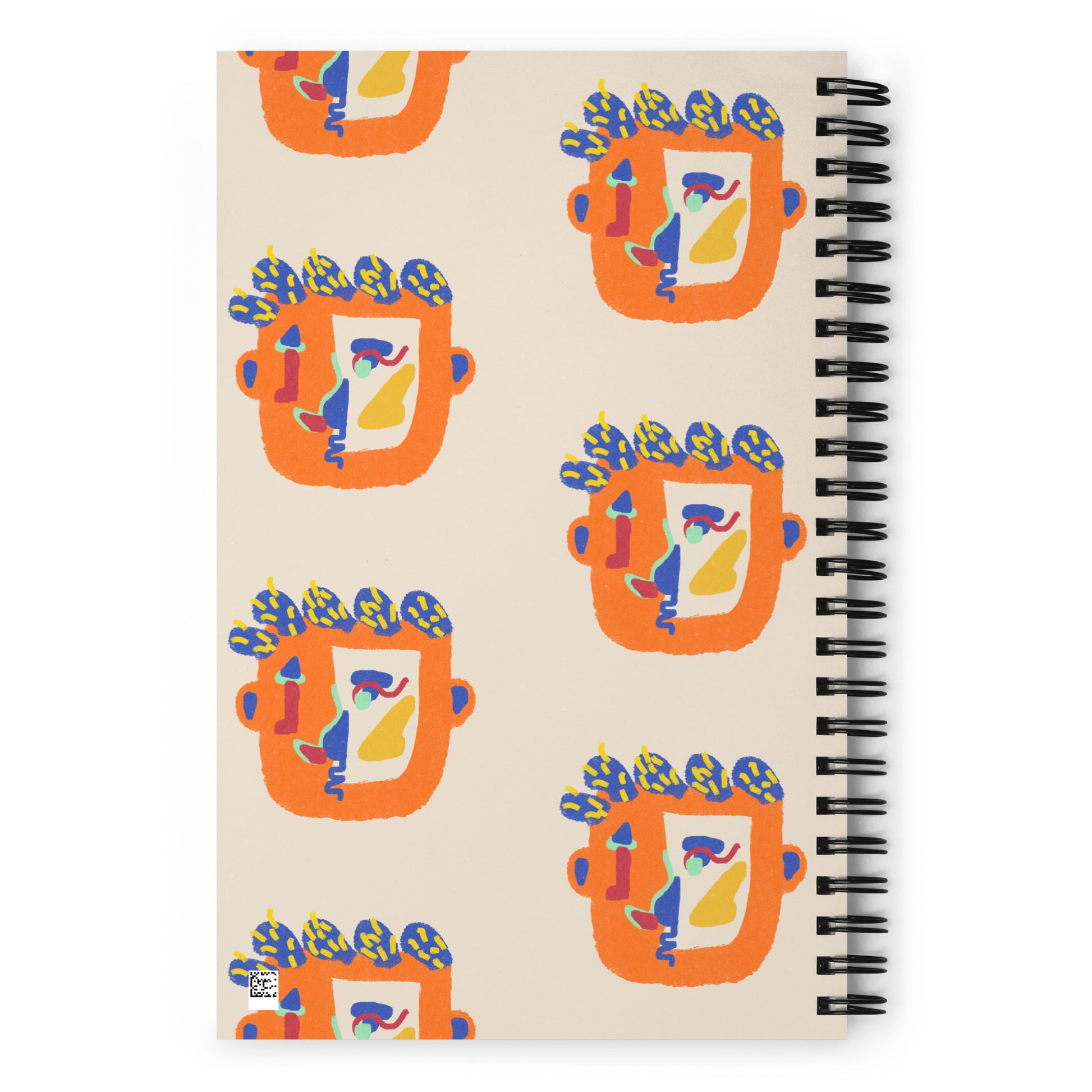 Unique wire-bound notebook with "Look at the Mirror" art print on the cover, designed to inspire writing and idea capture.