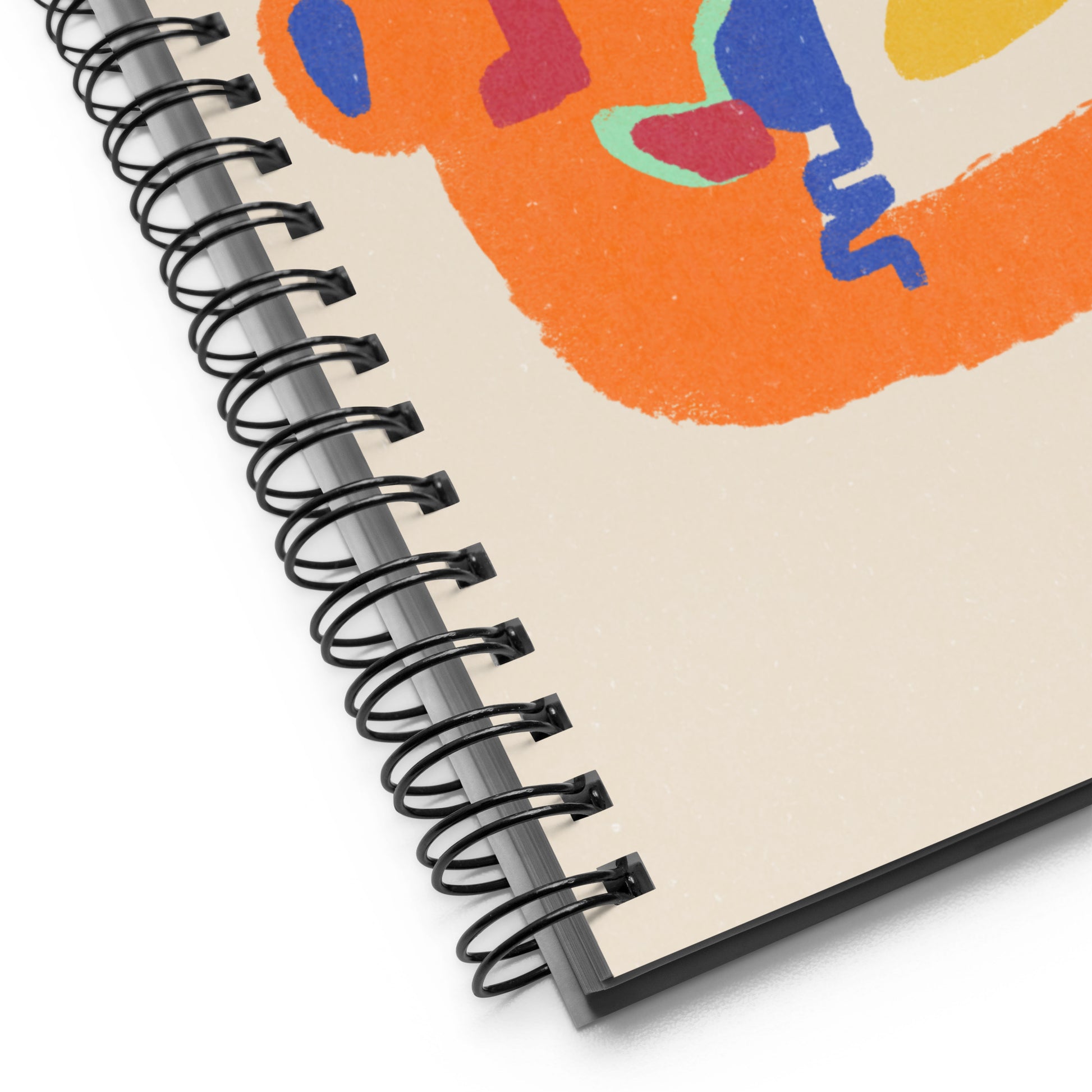Unique wire-bound notebook with "Look at the Mirror" art print on the cover, designed to inspire writing and idea capture.