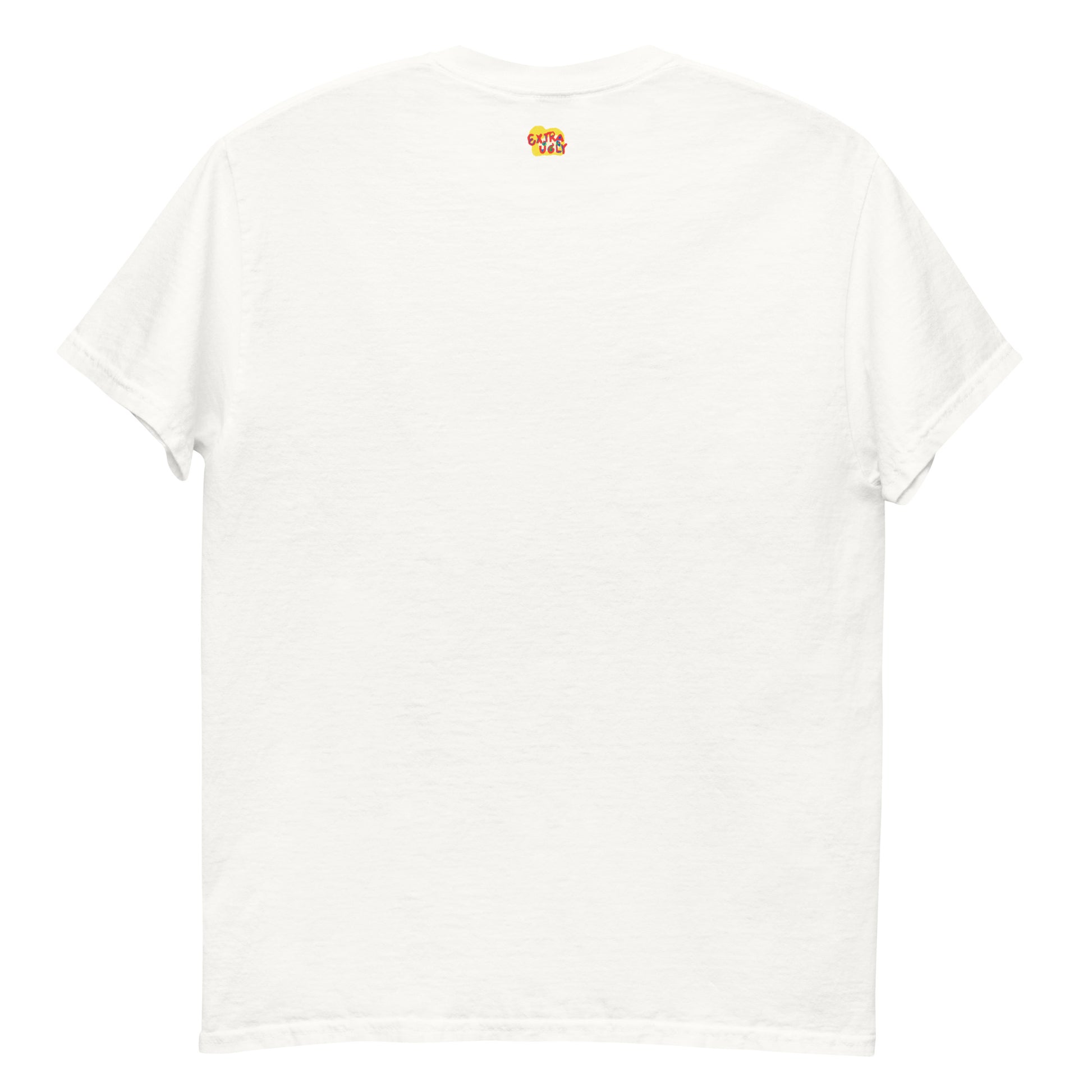 Classic unisex tee in 100% cotton, showcasing a loud colors design with structured lines, ideal for a strong streetwear statement.
