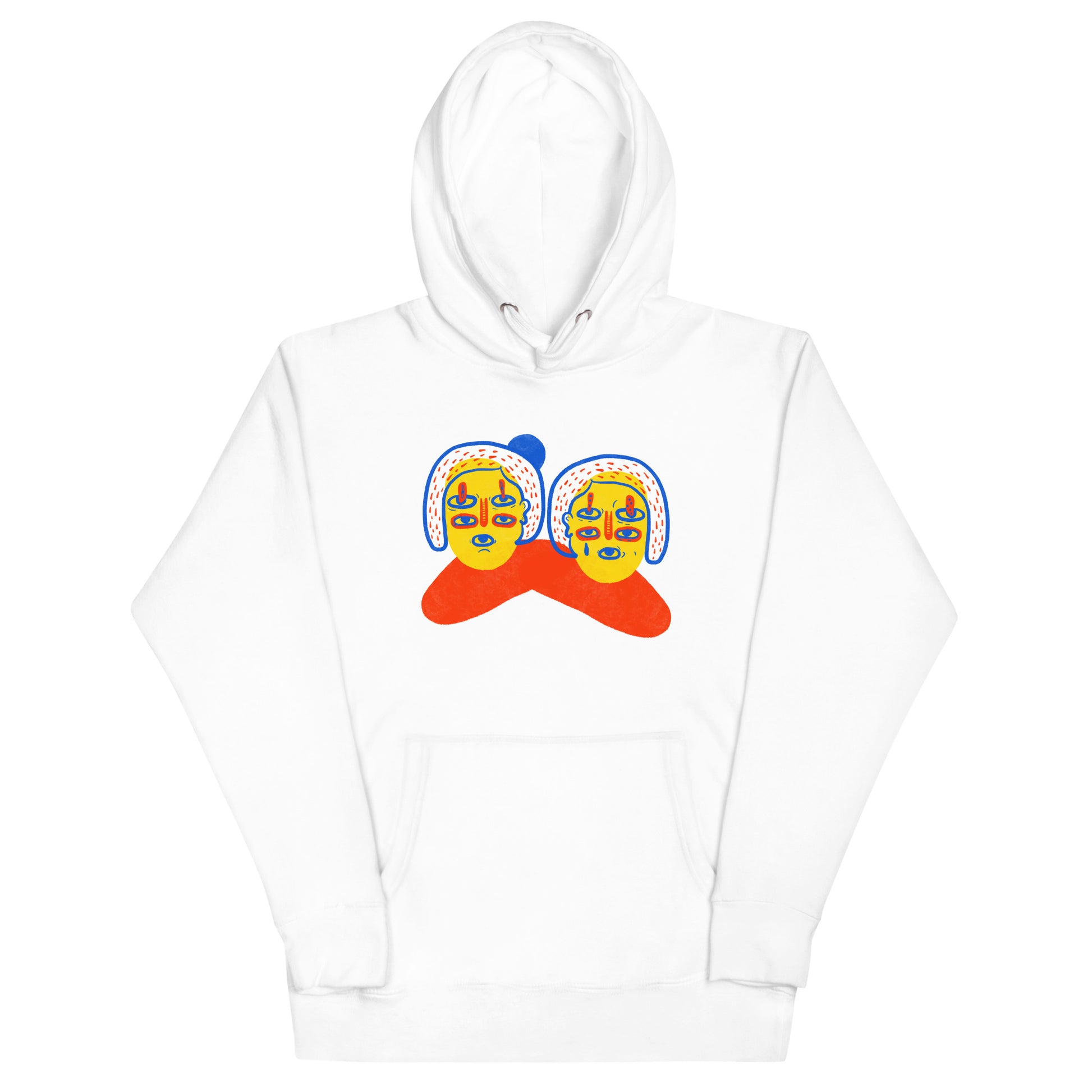 Ultra-soft "Women United" unisex hoodie with intertwined girls artwork, representing strength, care, and unity.