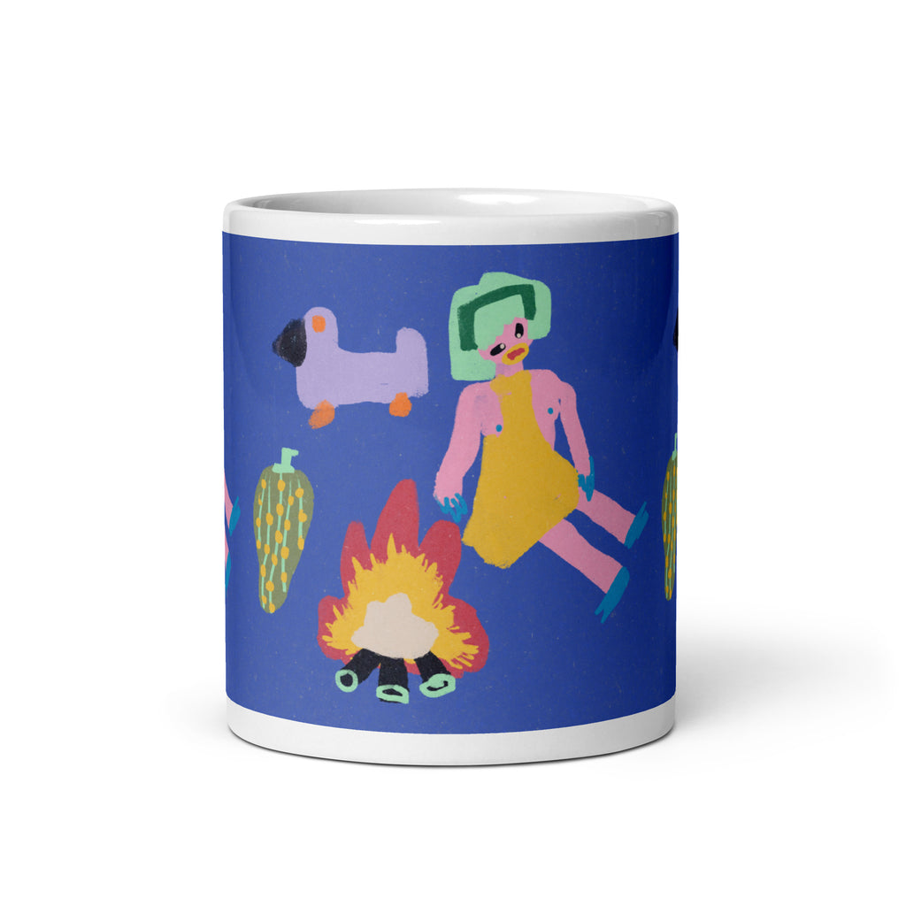 mug with cute drawing 