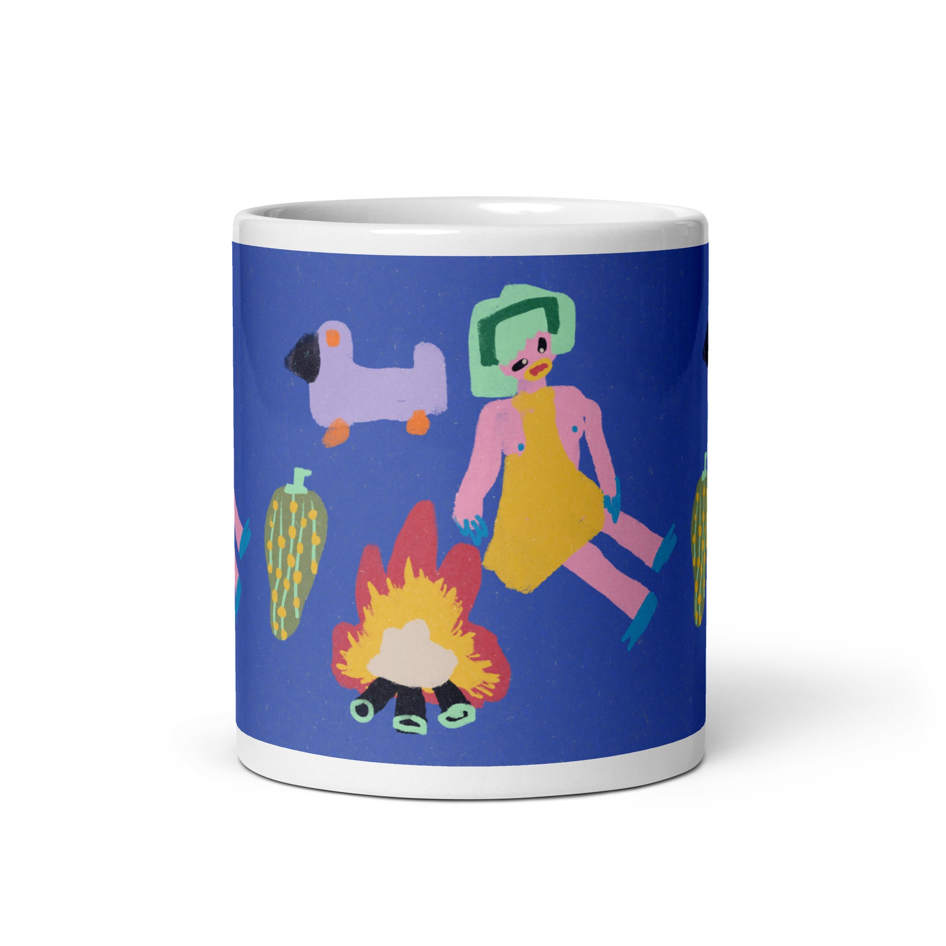 mug with cute drawing 